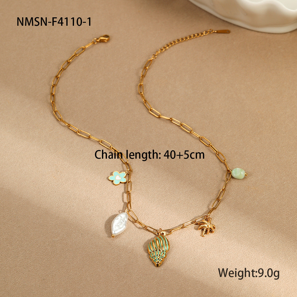 Holiday Style Ceramic Pendant Bracelet Necklace
